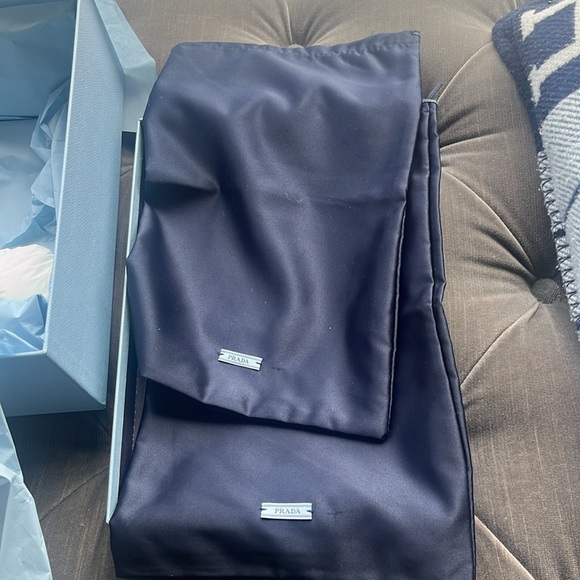 NWOT Prada Black Brushed Leather Loafers- comes with box,  dust covers- - Picture 13 of 14